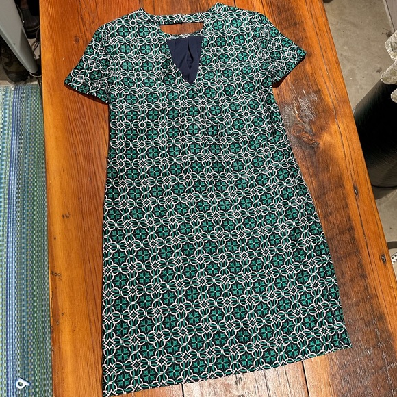 J. Crew "Swoop" Dress, Green & Navy, Women's 00 - Picture 2 of 11